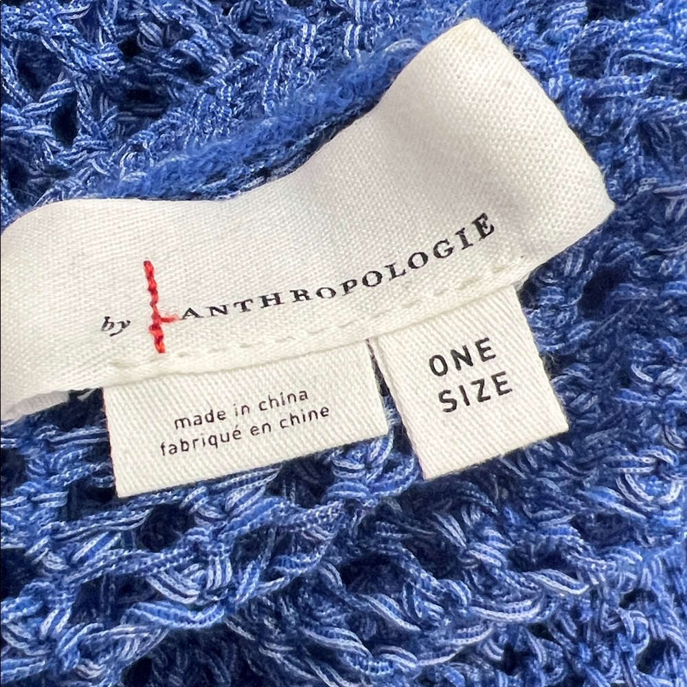 Anthropologie Women's Blue Open-Knit Sweater , one size - Picture 6 of 8